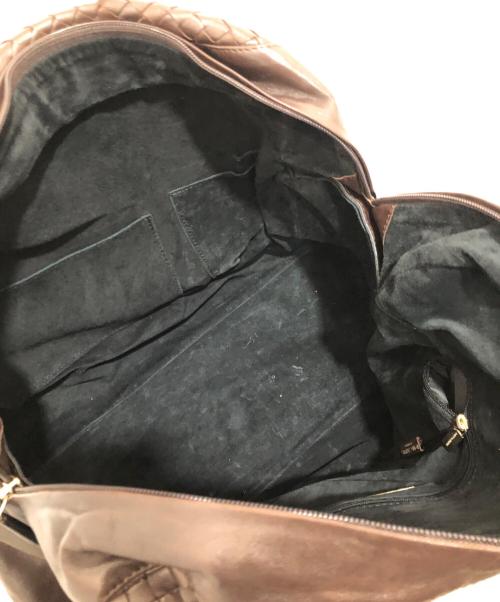BOTTEGA VENETA（ボッテガベネタ）BOTTEGA VENETA (ボッテガベネタ) イントレチャート レザーボストンバッグ　10100101319CHO ブラウンの古着・服飾アイテム