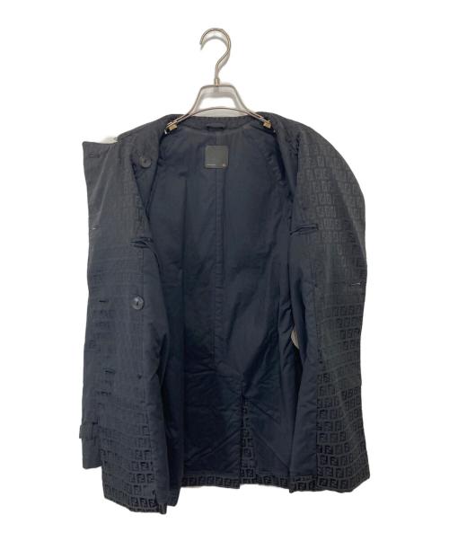 FENDI（フェンディ）FENDI (フェンディ) ズッカ柄トレンチコート ブラック サイズ:40の古着・服飾アイテム