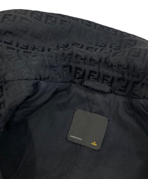FENDI（フェンディ）FENDI (フェンディ) ズッカ柄トレンチコート ブラック サイズ:40の古着・服飾アイテム