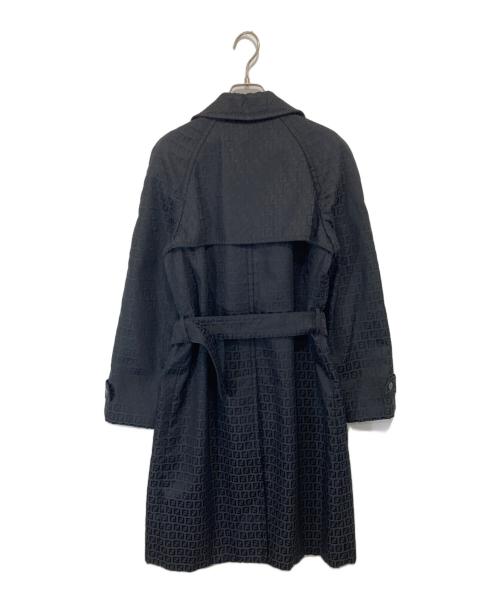 FENDI（フェンディ）FENDI (フェンディ) ズッカ柄トレンチコート 78016 2714 ブラック サイズ:40の古着・服飾アイテム