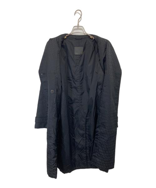 FENDI（フェンディ）FENDI (フェンディ) ズッカ柄トレンチコート 78016 2714 ブラック サイズ:40の古着・服飾アイテム