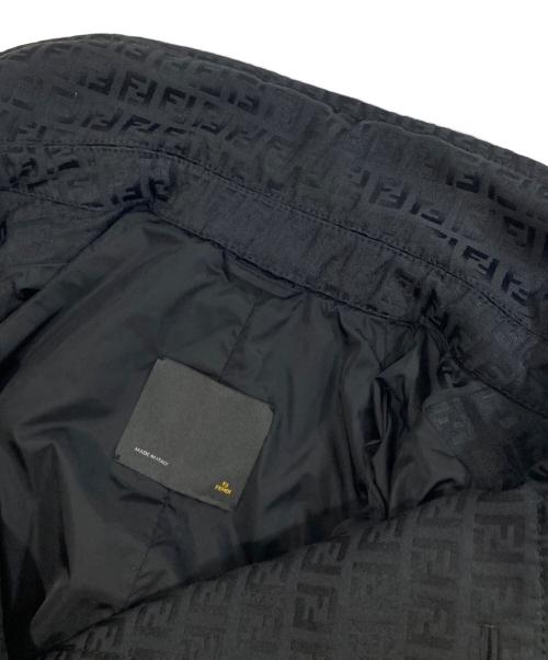 FENDI（フェンディ）FENDI (フェンディ) ズッカ柄トレンチコート 78016 2714 ブラック サイズ:40の古着・服飾アイテム