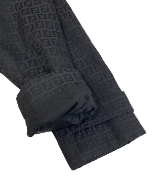 FENDI（フェンディ）FENDI (フェンディ) ズッカ柄トレンチコート 78016 2714 ブラック サイズ:40の古着・服飾アイテム