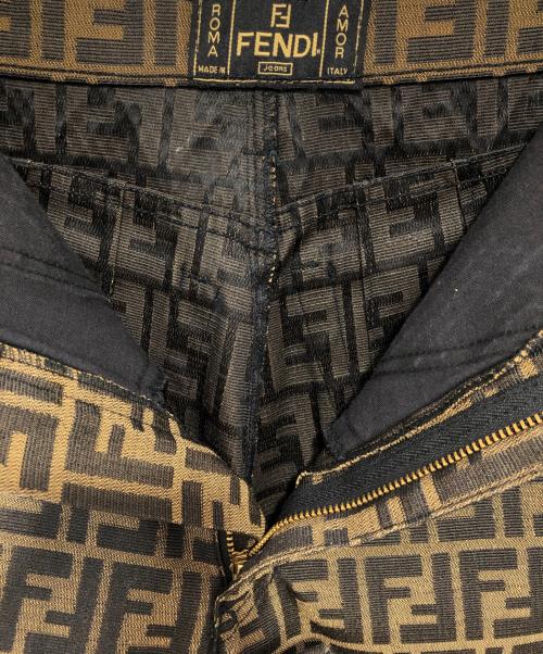 FENDI（フェンディ）FENDI (フェンディ) ズッカ柄ショートパンツ ブラウン サイズ:38の古着・服飾アイテム