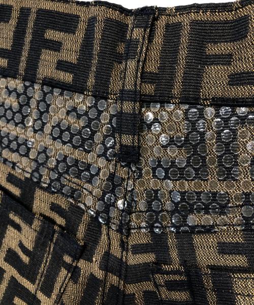 FENDI（フェンディ）FENDI (フェンディ) ズッカ柄ショートパンツ ブラウン サイズ:38の古着・服飾アイテム