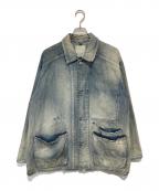 ANCELLMアンセルム）の古着「25SS DENIM COVERALL（デニムカバーオール） ANC-JK44-A」｜インディゴ