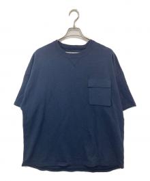 WHITE MOUNTAINEERING（ホワイトマウンテ二アニング）の古着「POCKET OVER SIZED T-SHIRT(ポケットオーバーサイズドTシャツ) WM2371507　半袖Tシャツ」｜ネイビー
