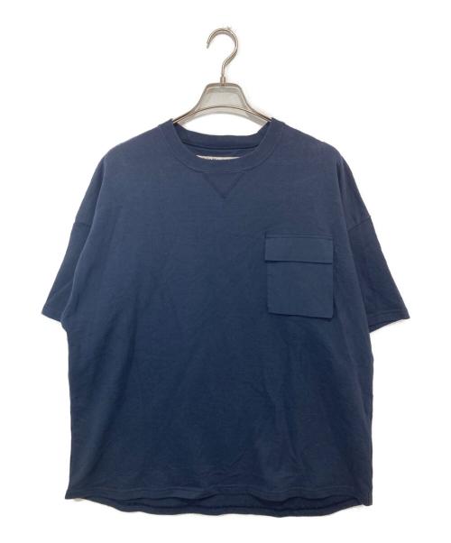 WHITE MOUNTAINEERING（ホワイトマウンテ二アニング）WHITE MOUNTAINEERING (ホワイトマウンテ二アニング) POCKET OVER SIZED T-SHIRT(ポケットオーバーサイズドTシャツ) WM2371507　半袖Tシャツ ネイビー サイズ:１の古着・服飾アイテム