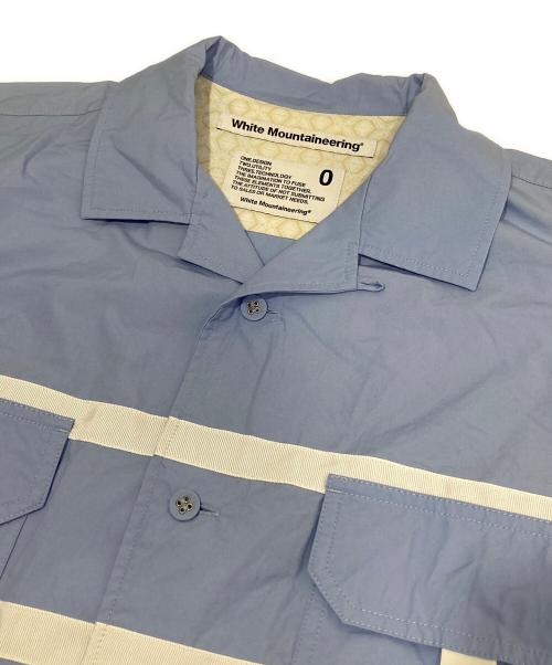 WHITE MOUNTAINEERING（ホワイトマウンテ二アニング）WHITE MOUNTAINEERING (ホワイトマウンテ二アニング) LAYERED TAPED SHIRT(レイヤードテープシャツ) WM2171111 / オープンカラーシャツ ブルー サイズ:０の古着・服飾アイテム