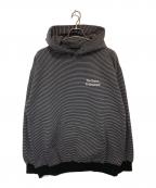The Ennoy Professionalザ エンノイ プロフェッショナル）の古着「Border Hoodie Sweat　ボーダースウェットフーディー　AW24BRENCT02NTL」｜ブラック