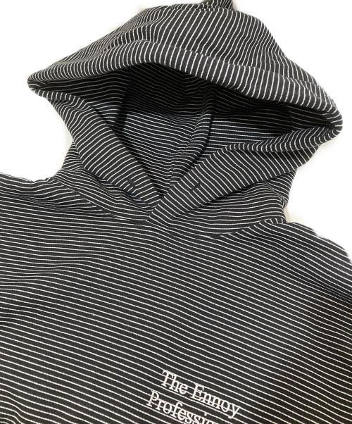The Ennoy Professional（ザ エンノイ プロフェッショナル）The Ennoy Professional (ザ エンノイ プロフェッショナル) Border Hoodie Sweat　ボーダースウェットフーディー　AW24BRENCT02NTL ブラック サイズ:Lの古着・服飾アイテム