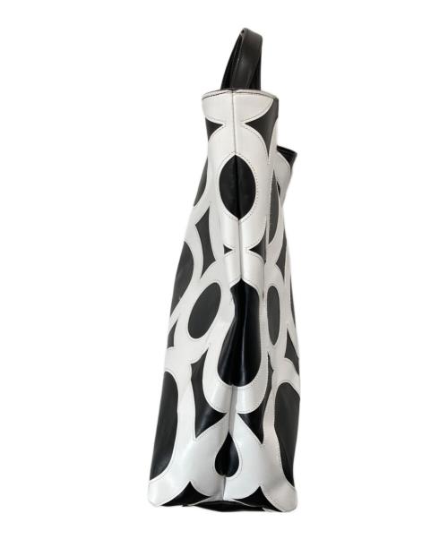 COMME des GARCONS（コムデギャルソン）COMME des GARCONS (コムデギャルソン) サークルパッチレザースクエアトートバック　KZ-K 254 ブラックの古着・服飾アイテム