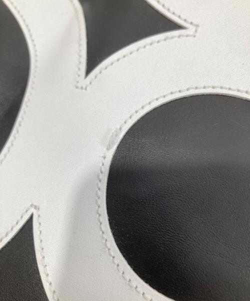 COMME des GARCONS（コムデギャルソン）COMME des GARCONS (コムデギャルソン) サークルパッチレザースクエアトートバック　KZ-K 254 ブラックの古着・服飾アイテム