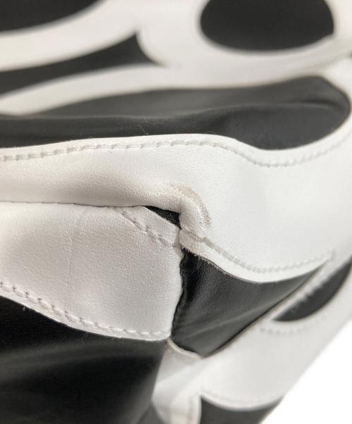 COMME des GARCONS（コムデギャルソン）COMME des GARCONS (コムデギャルソン) サークルパッチレザースクエアトートバック　KZ-K 254 ブラックの古着・服飾アイテム