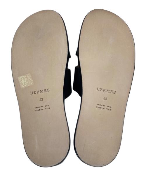 HERMES（エルメス）HERMES (エルメス) イズミールサンダル 041141Z ブラック サイズ:43の古着・服飾アイテム