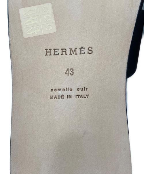 HERMES（エルメス）HERMES (エルメス) イズミールサンダル 041141Z ブラック サイズ:43の古着・服飾アイテム