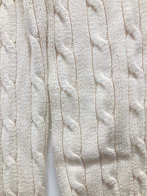 POLO RALPH LAUREN（ポロ・ラルフローレン）POLO RALPH LAUREN (ポロ・ラルフローレン) コットンケーブルニット ホワイト サイズ:Sの古着・服飾アイテム
