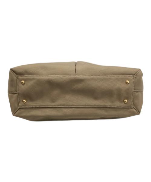 LAUREN RALPH LAUREN（ローレンラルフローレン）LAUREN RALPH LAUREN (ローレンラルフローレン) レザーコンビトートバッグ ベージュの古着・服飾アイテム