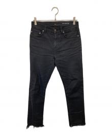 Saint Laurent Paris（サンローランパリ）の古着「カットオフデニムパンツ　419849」｜ブラック