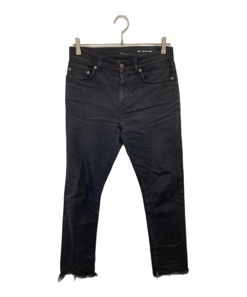 Saint Laurent Paris（サンローランパリ）Saint Laurent Paris (サンローランパリ) カットオフデニムパンツ　419849 ブラック サイズ:23の古着・服飾アイテム