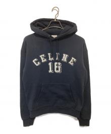 CELINE（セリーヌ）の古着「24SS Loose Cotton Fleece Hoodie（ルーズ コットンフリース フーディ）スウェットプルオーバー パーカー 2Y89F670Q.38AW」｜ブラック