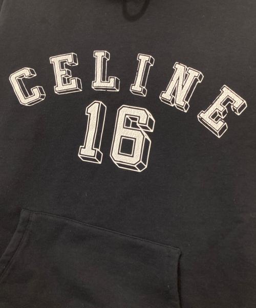 CELINE（セリーヌ）CELINE (セリーヌ) 24SS Loose Cotton Fleece Hoodie（ルーズ コットンフリース フーディ）スウェットプルオーバー パーカー 2Y89F670Q.38AW ブラック サイズ:XSの古着・服飾アイテム