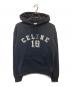 CELINE（セリーヌ）の古着「24SS Loose Cotton Fleece Hoodie（ルーズ コットンフリース フーディ）スウェットプルオーバー パーカー 2Y89F670Q.38AW」｜ブラック