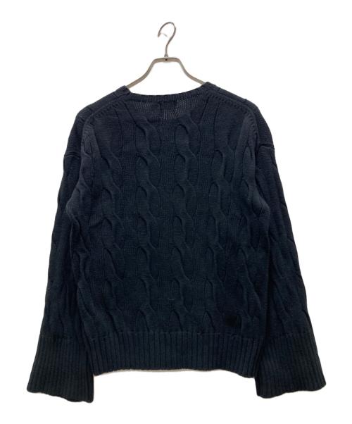 POLO RALPH LAUREN（ポロ・ラルフローレン）POLO RALPH LAUREN (ポロ・ラルフローレン) ケーブルニット ブラック サイズ:XSの古着・服飾アイテム