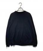 The Ennoy Professionalザ エンノイ プロフェッショナル）の古着「LONG SLEEVE HEM RIB TEE ロングスリーブヘムリブティー　SS23BRENCT06NTL」｜ブラック