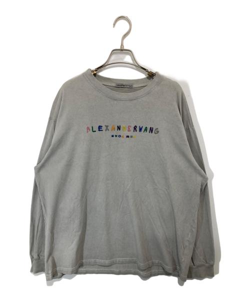 ALEXANDER WANG（アレキサンダー・ワン）ALEXANDER WANG (アレキサンダー・ワン) マルチカラーパフロゴ LS Tee グレー サイズ:Mの古着・服飾アイテム