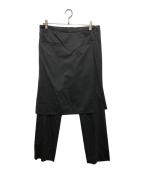 courregesクレージュ）の古着「オーバースカートウールテーラードパンツ 323CPA155WO00739020」｜グレー