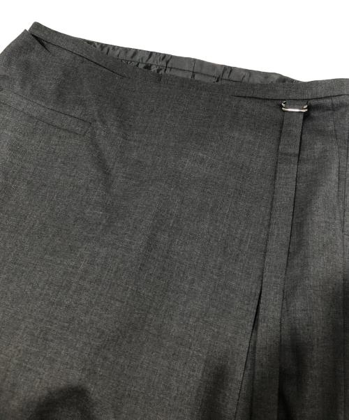courreges（クレージュ）courreges (クレージュ) オーバースカートウールテーラードパンツ 323CPA155WO00739020 グレー サイズ:48の古着・服飾アイテム