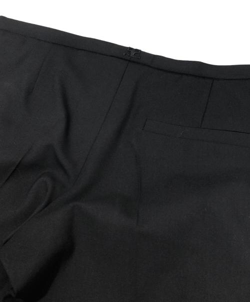 courreges（クレージュ）courreges (クレージュ) オーバースカートウールテーラードパンツ　OVER SKIRT WOOL TAILORED PANTS ブラック サイズ:48の古着・服飾アイテム