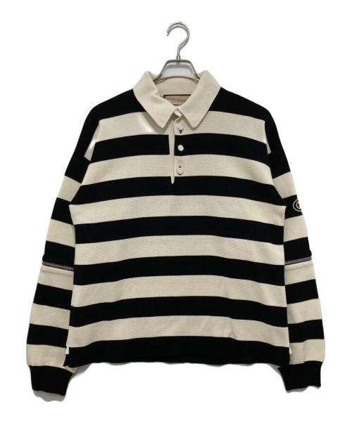 GUCCI（グッチ）GUCCI (グッチ) デタッチャブル スリーブ ポロニット　724708 XKCV0 ホワイト サイズ:Lの古着・服飾アイテム