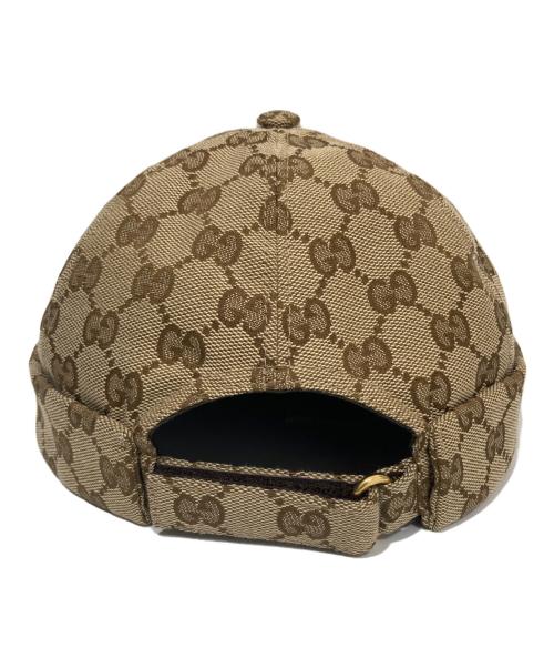 GUCCI（グッチ）GUCCI (グッチ) GG ジャガード ロール キャップ　726745 ブラウンの古着・服飾アイテム