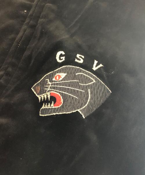 GANGSTERVILLE（ギャングスタービル）GANGSTERVILLE (ギャングスタービル) BLACKSVILLE SOUVENIR JACKET（ブラックスヴィル スーベニアジャケット）/ 別珍 リバーシブルスカジャン　GSV-18-AW-08 ブラック サイズ:Lの古着・服飾アイテム