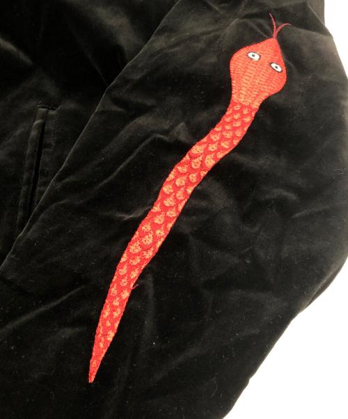 GANGSTERVILLE（ギャングスタービル）GANGSTERVILLE (ギャングスタービル) BLACKSVILLE SOUVENIR JACKET（ブラックスヴィル スーベニアジャケット）/ 別珍 リバーシブルスカジャン　GSV-18-AW-08 ブラック サイズ:Lの古着・服飾アイテム