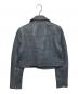 ALL SAINTS (オールセインツ) DALBY CROPPED SLIM LEATHER BIKER JACKET（ダルビークロップドスリムレザー バイカージャケット）/ ライダースジャケット　WL066Y グレー サイズ:10：13000円