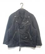 MAISON SPECIALメゾンスペシャル）の古着「Leather Riders Jacket（レザーライダースジャケット）　21232215202」｜ブラック