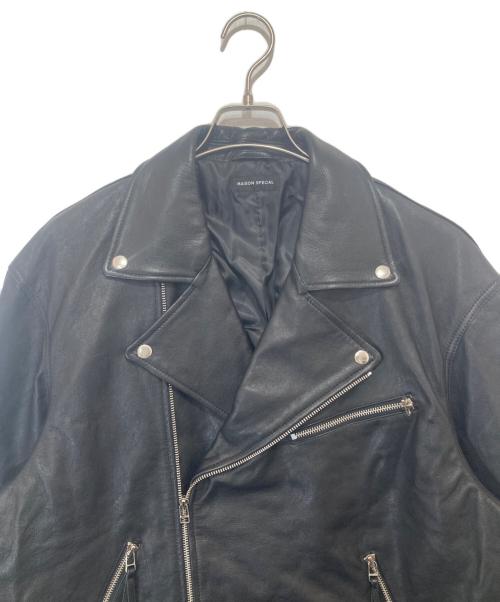 MAISON SPECIAL（メゾンスペシャル）MAISON SPECIAL (メゾンスペシャル) Leather Riders Jacket（レザーライダースジャケット）　21232215202 ブラック サイズ:38の古着・服飾アイテム