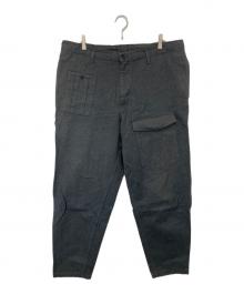 BLACK Scandal Yohji Yamamoto（ブラックスキャンダルヨウジヤマモト）の古着「DRAWSTRING WORK PANTS　(ドローストリングノータックワークパンツ)　HJ-P96-041」｜グレー