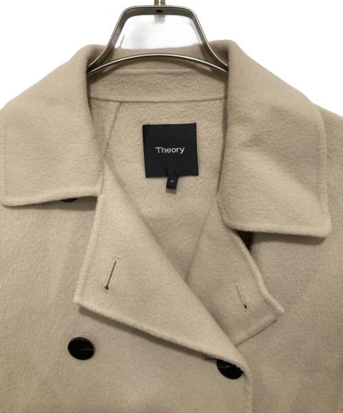 theory（セオリー）theory (セオリー) カシミヤ混ダブルブレストPコート ベージュ サイズ:Pの古着・服飾アイテム