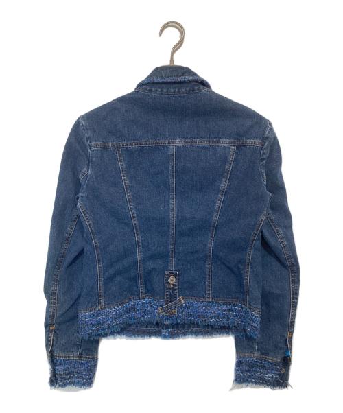 D&G DOLCE & GABBANA（ディーアンドジー ドルチェ＆ガッバーナ）D&G DOLCE & GABBANA (ディーアンドジー ドルチェ＆ガッバーナ) ツイードパイピング デニムジャケット Y2K インディゴ サイズ:Sの古着・服飾アイテム