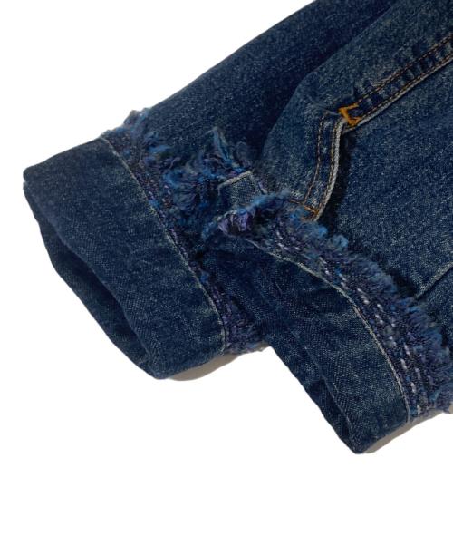 D&G DOLCE & GABBANA（ディーアンドジー ドルチェ＆ガッバーナ）D&G DOLCE & GABBANA (ディーアンドジー ドルチェ＆ガッバーナ) ツイードパイピング デニムジャケット Y2K インディゴ サイズ:Sの古着・服飾アイテム