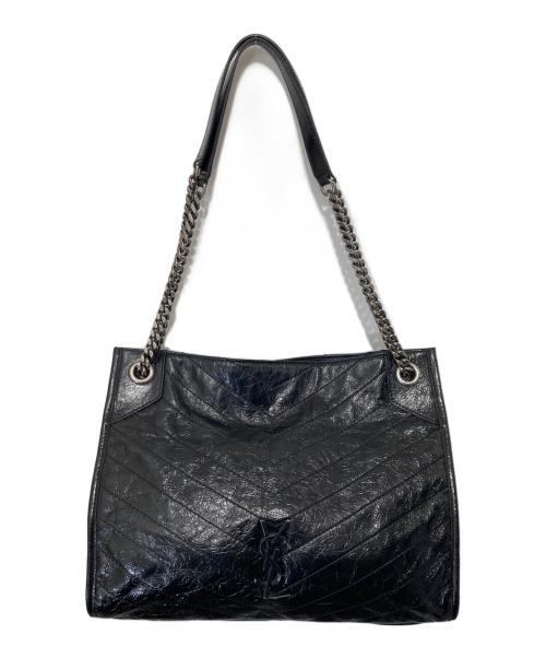 Yves Saint Laurent（イヴサンローラン）Yves Saint Laurent (イヴサンローラン) ニキ ショッパー チェーントート　PMR577999 ブラックの古着・服飾アイテム