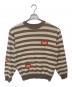 HUMAN MADE（ヒューマンメイド）の古着「STRIPED L/S KNIT SWEATER（ストライプロングスリーブニットセーター）ボーダーニット」｜ブラウン