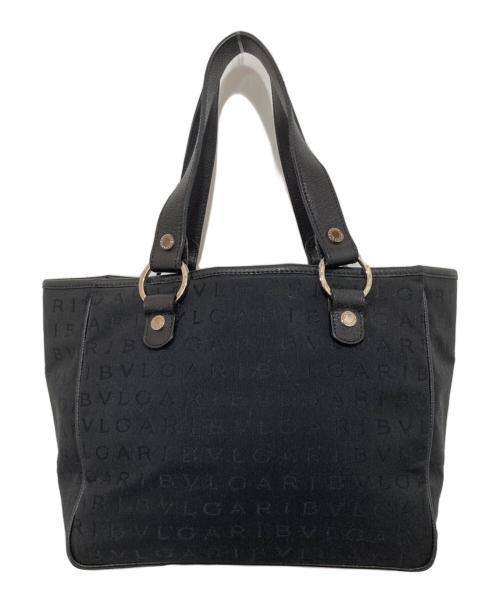 BVLGARI（ブルガリ）BVLGARI (ブルガリ) ロゴマニアハンドバッグ ブラックの古着・服飾アイテム