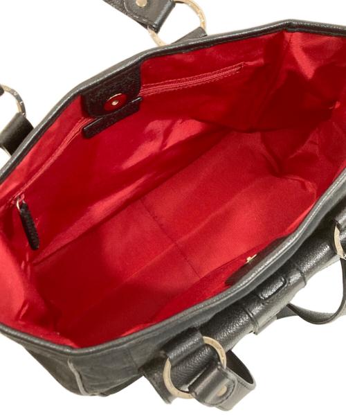 BVLGARI（ブルガリ）BVLGARI (ブルガリ) ロゴマニアハンドバッグ ブラックの古着・服飾アイテム