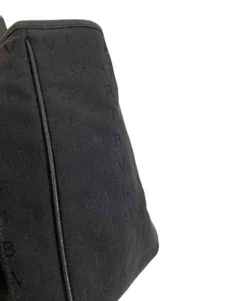 BVLGARI（ブルガリ）BVLGARI (ブルガリ) ロゴマニアハンドバッグ ブラックの古着・服飾アイテム