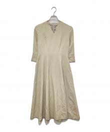 Audire（アウディーレ）の古着「Catherine flare dress（キャサリンフレアドレス）ワンピース　AD3RD-0905」｜ベージュ